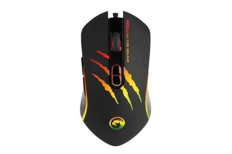 MARVO M425G Precision Programmable 7-Button Gaming Mouse DPI Quick Selection Rainbow Black USB Fast Optical Sensor