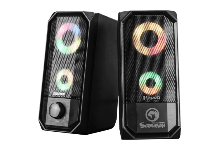 Marvo Scorpion SG-265 Black with RGB LED Stereo Gaming Speakers