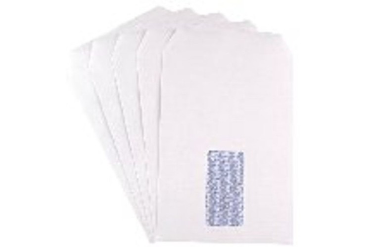 Q CONN ENV S/S C5 WDW 90G WHITE PK500