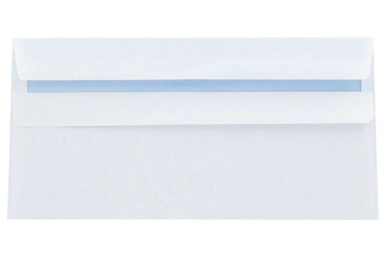 QCONNECT DL 100GSM PLN P/SEAL WHT PK500