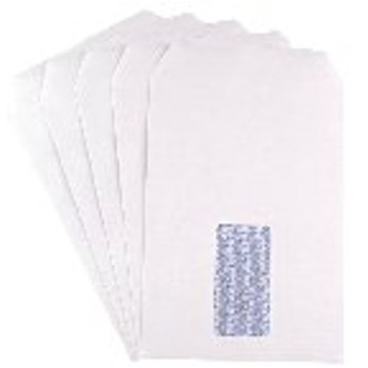 Q CONN ENV S/S C5 WDW 90G WHITE PK500